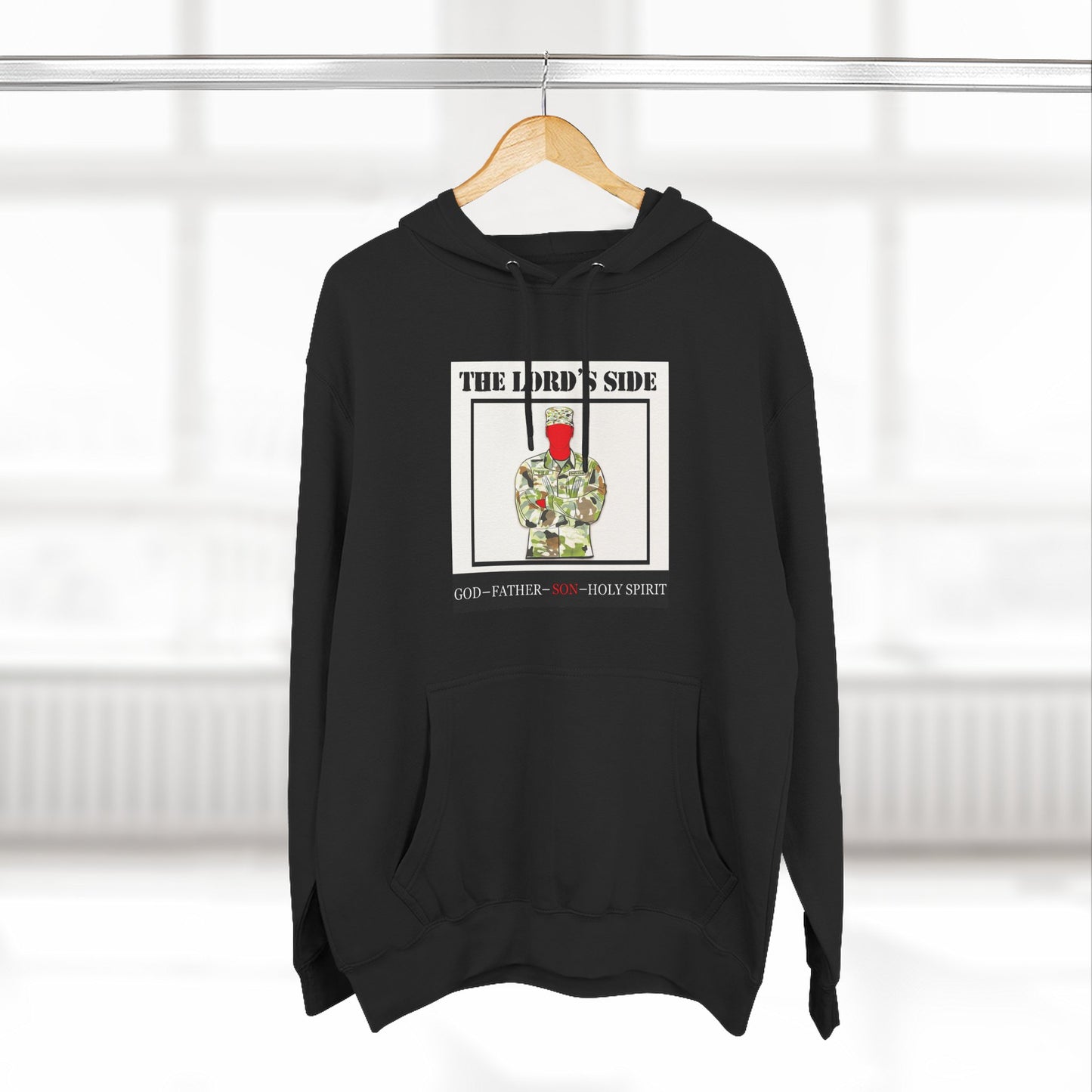 Three-Panel Fleece Hoodie