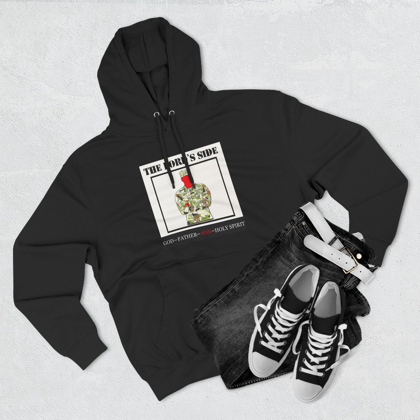 Three-Panel Fleece Hoodie